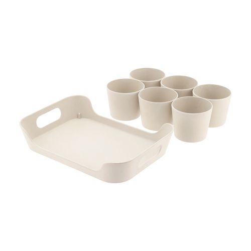 Set Macetas y Bandeja 23,5x17x6,9 cm