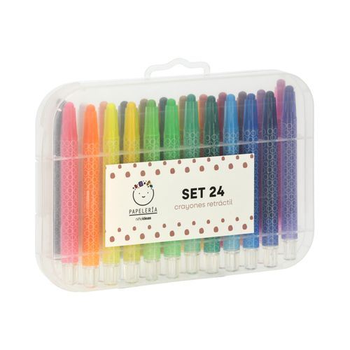 Set 24 Crayones S Retráctil