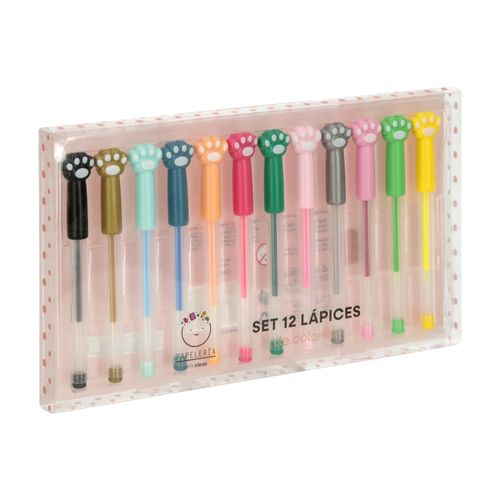 Set 12 Lápices Tinta Gel Forma