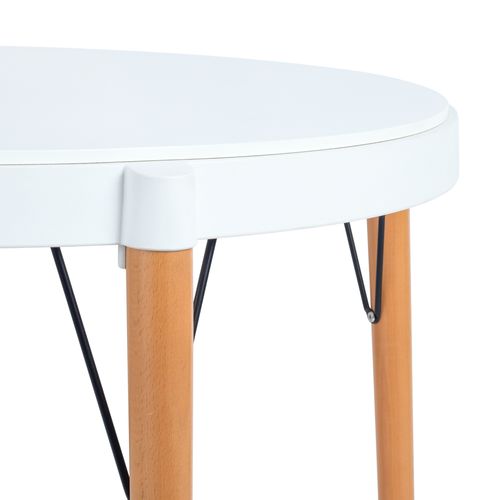 Mesa MDF, Polipropileno y Madera Comedor Ø100x75 cm