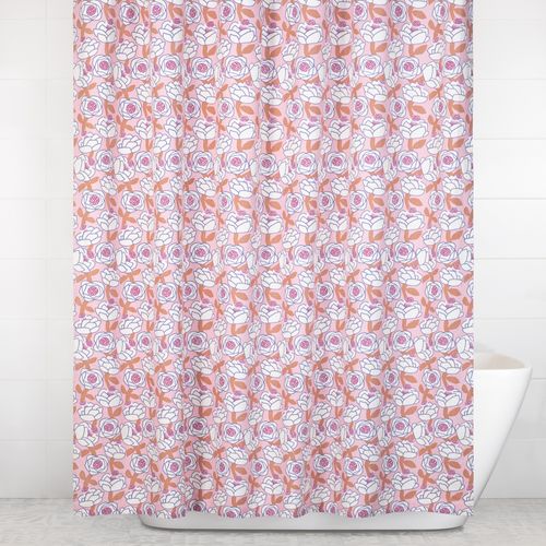 Cortina de Baño Algodón Estampado 180x190 cm