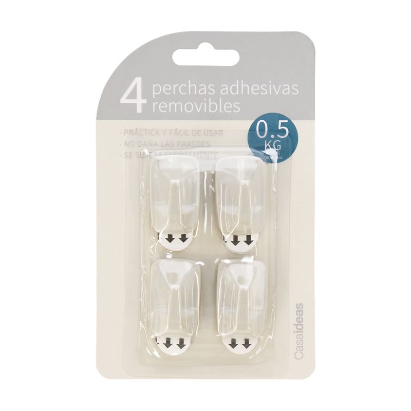 Juego de 4 Perchas Adhesivas Pequeñas Tescoma Ref. 420836 - TIENDAS SORIANO