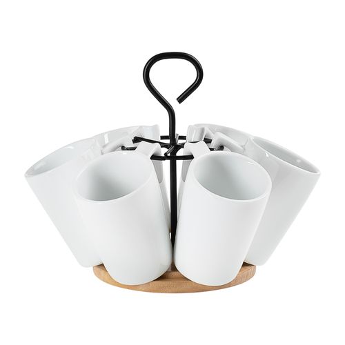 Set 6 Tazas de Espresso 150 ml con Rack