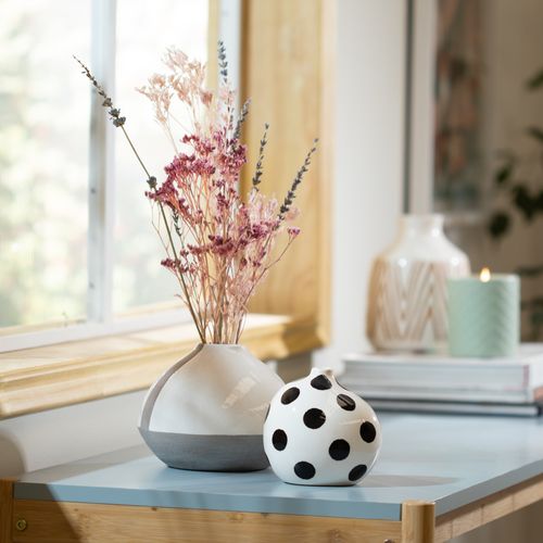 Florero Cerámica Decorativo Ø10,5x10 cm