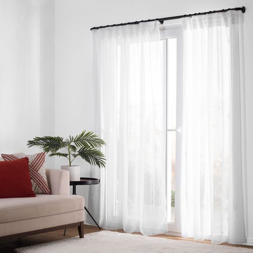 Set 2 Cortinas Velo Tipo Lino con Presillas Ocultas