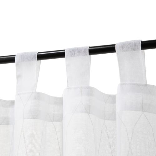 Set 2 Cortinas Velo Estampado Trama con Presillas
