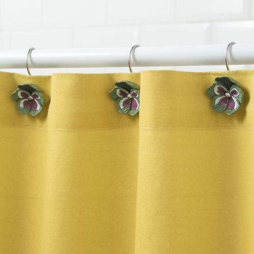 Set 12 Ganchos Cortina de Baño Flor