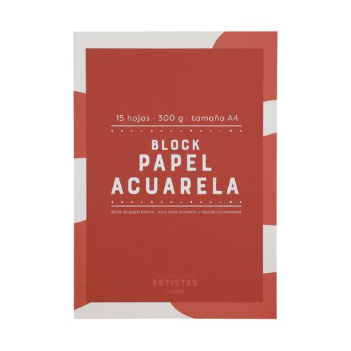 Block Papel para Acuarela A4 21x1x29,7 cm