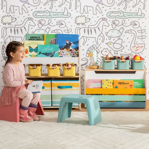 Repisa Madera - MDF Libros Multiuso Infantil 63x30x72 cm