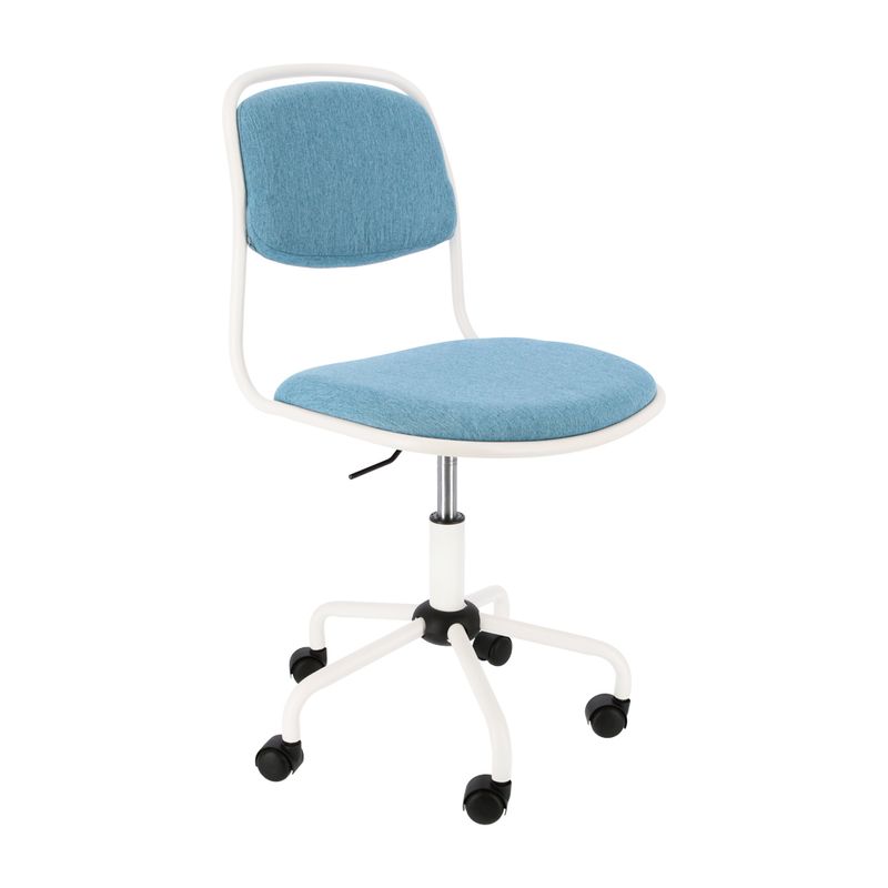 ÖRFJÄLL Silla escritorio niño, blanco, Vissle azul/verde - IKEA