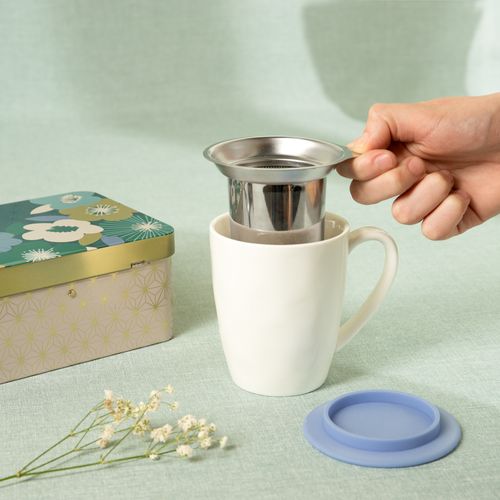 Set Infusor para el té y Mug porcelana