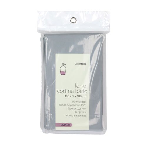 Forro Cortina Baño Plástico liviano 180x180 cm