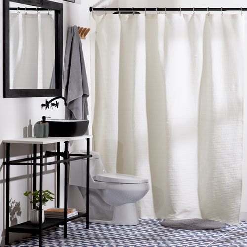 Forro cortina de baño 178x180 cm transparente