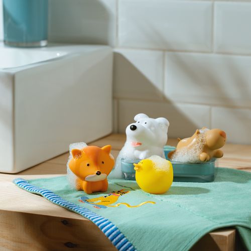 Set 4 Lanza Agua para Baño Infantil 6x6 cm