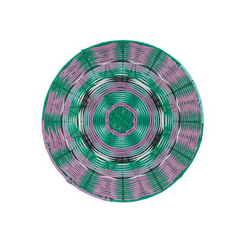 Plato Decorativo Tejido Multicolor ø38x8 cm