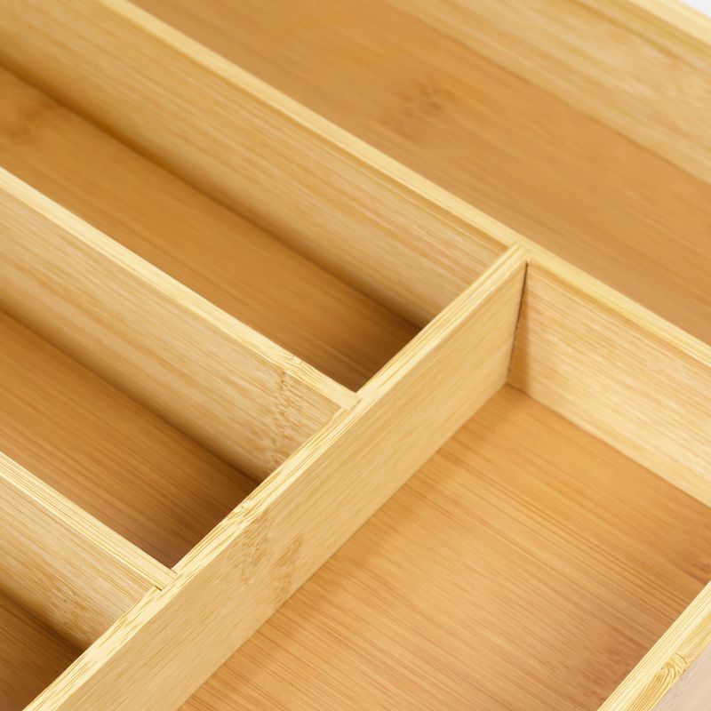 Organizador Cajón Bambú rectangular 32,5x8x5 cm - Casaideas Peru
