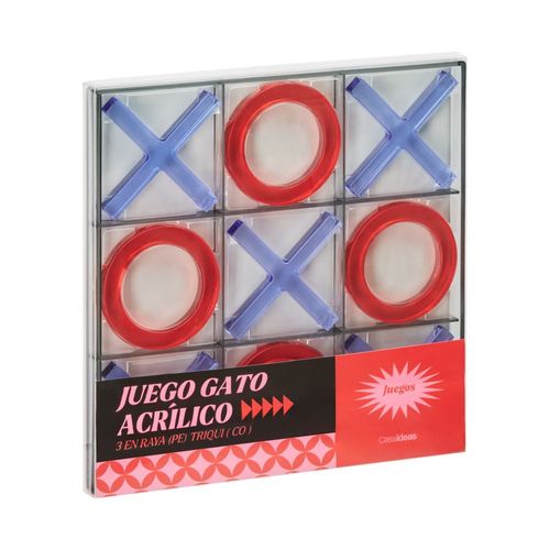 Juego Gato Acrílico para Dos Personas 23x23x1,5 cm