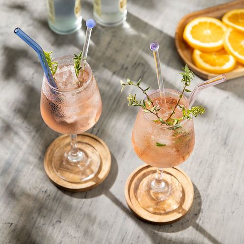 Bombillas de Vidrio para Bebidas 0x8x20 cm