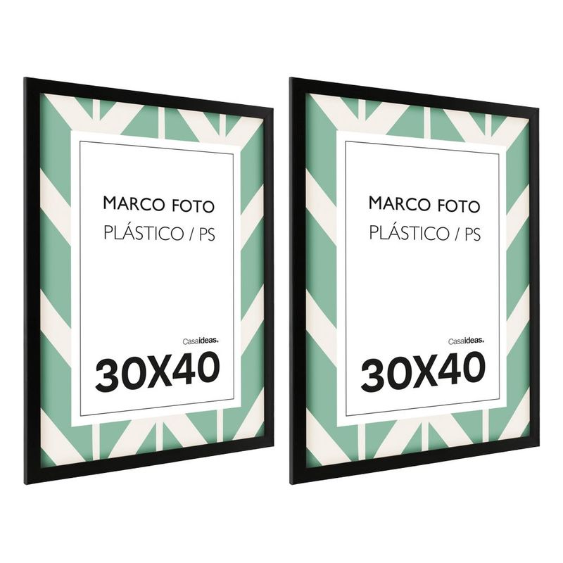 Set 2 Marcos de Foto Plástico PS Básico 22x3x27 cm - Casaideas Peru