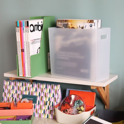 Organizador documentos de Plástico Polipropileno clear 12x31x25 cm