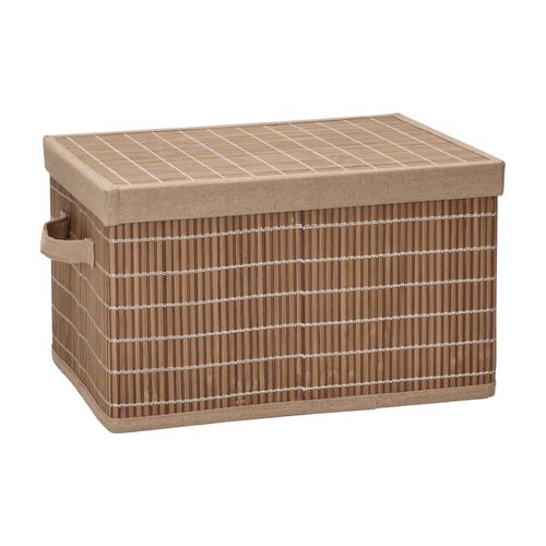Caja Organizadora Bambú Plegable con Tapa 39x29,5x22 cm