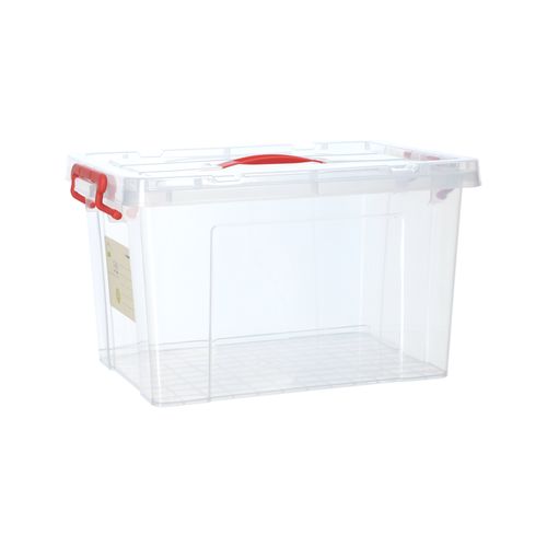 Caja Plástica Transparente con Tapa 45,5x32x18 cm