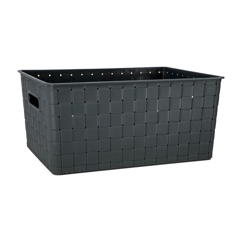 Canasto Plástico trenzado 39x28x18 cm