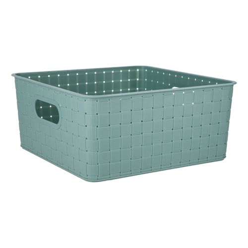 Canasto Plástico trenzado 31x31x14 cm