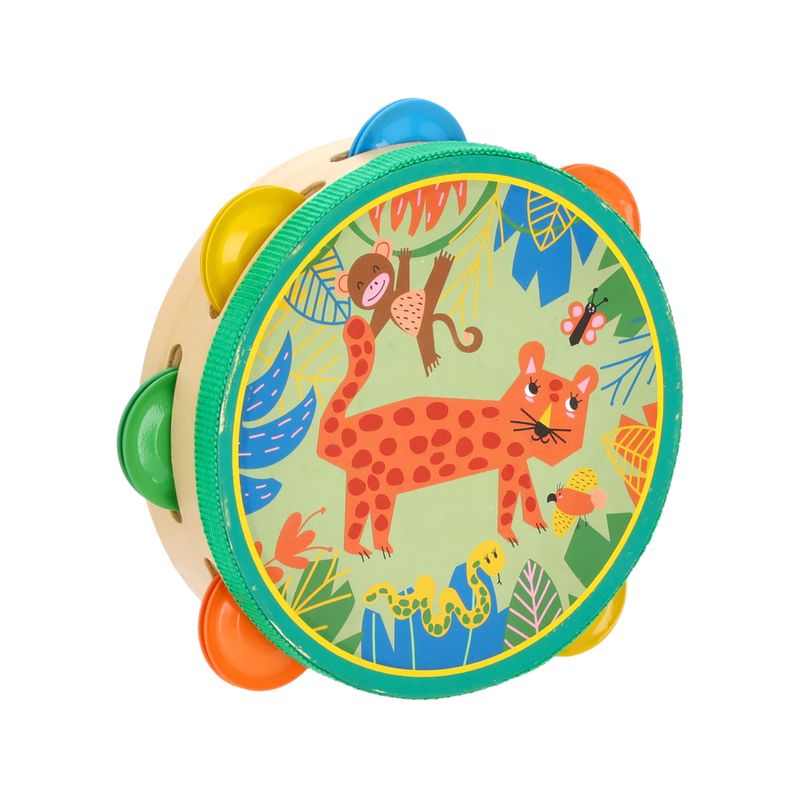 Pandereta madera niños clearance