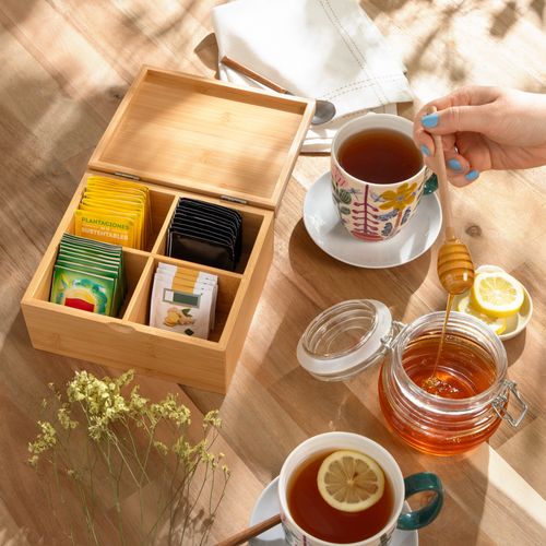 Caja Bambú para Bolsas de Té