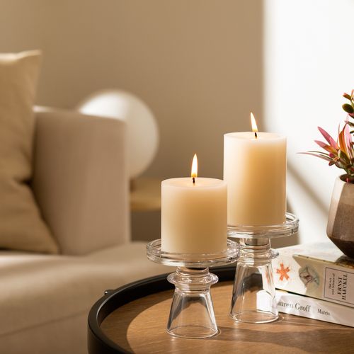 Candelabro Vidrio Doble M 10 x 11,5 cm