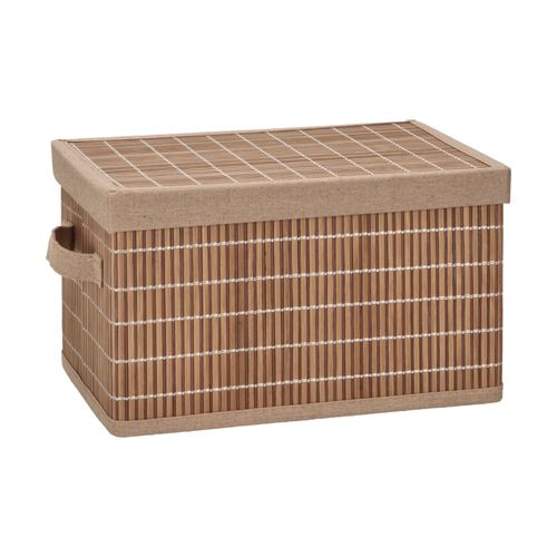 Caja Organizadora Bambú Plegable con Tapa 35x24,5x20 cm