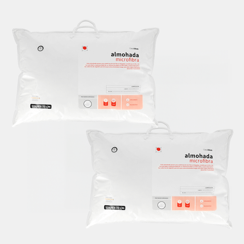 Set 2 Almohadas Microfibra 50 x 70 cm