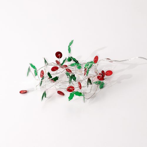 Guirnalda Decorativa con Papel Metalizado y Luces Led 2,2 m