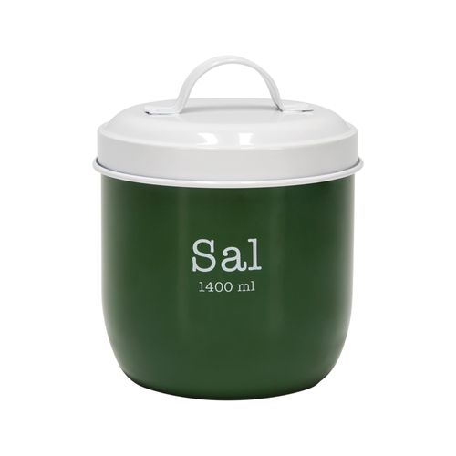 Canister Enlozado para Sal 12x12 cm