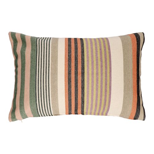 Cojín Algodón a Rayas de Colores 40 x 60 cm