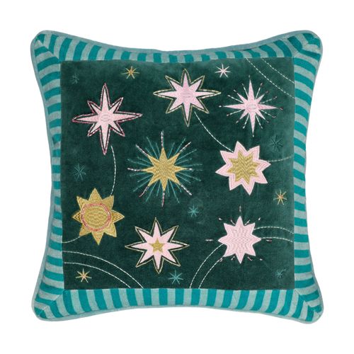 Cojín Algodón con Diseño Bordado 45 X 45 CM