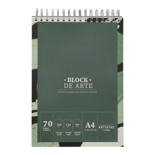 Block Papel Arte A4 con 70 hojas 21x1,5x30 cm