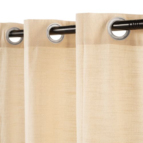 Set 2 Cortinas Bordadas con Ojetillos 140 x 240 cm
