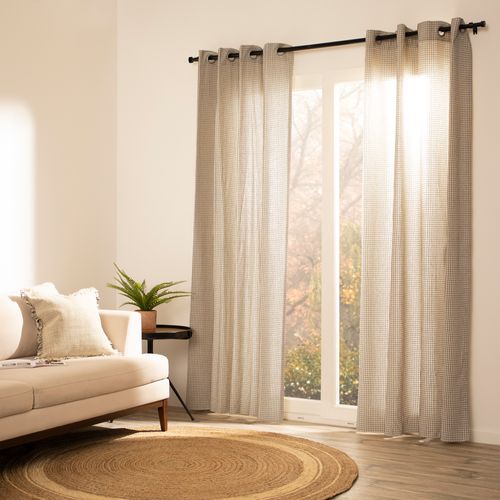 Set 2 Cortinas Wafle con Ojetillos 140 x 240 cm