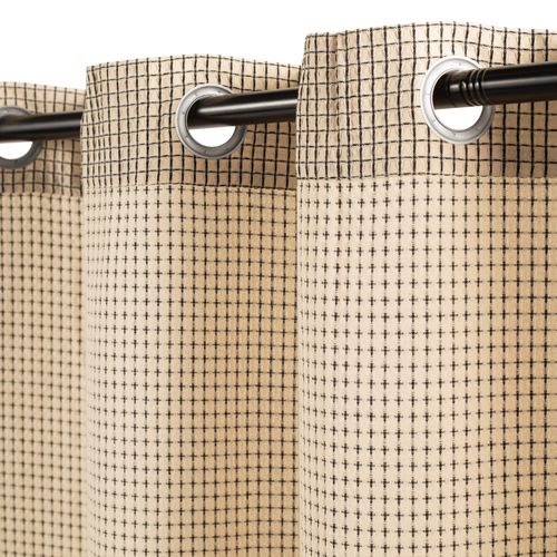 Set 2 Cortinas Wafle con Ojetillos 140 x 240 cm