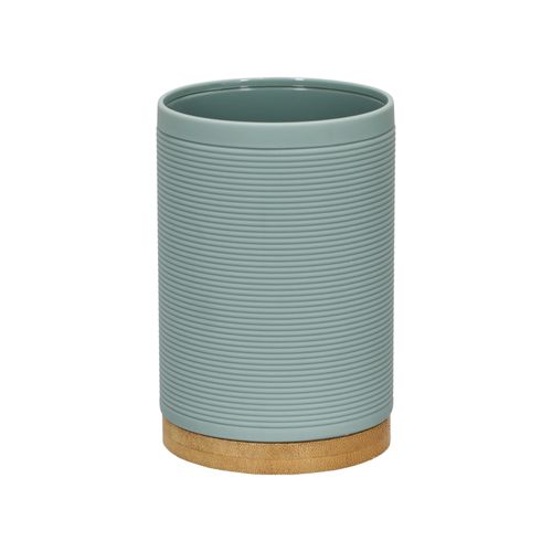 Vaso de Plástico y Bambú Ø7,1x11 cm