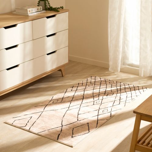 Alfombra Poliéster con Diseño y Reverso Antideslizante 70 x 140 cm