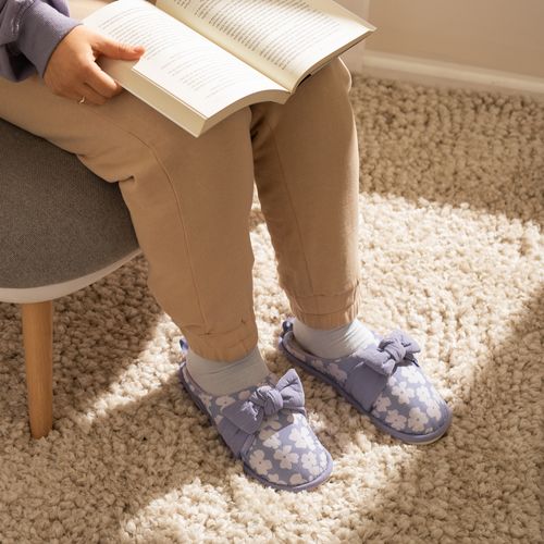 Pantufla con Lazo Estampado