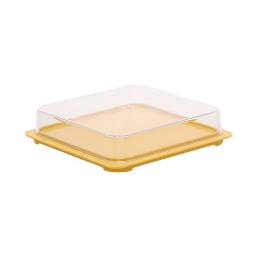 Contenedor para Queso Melamina con Tapa 16x3,5 cm