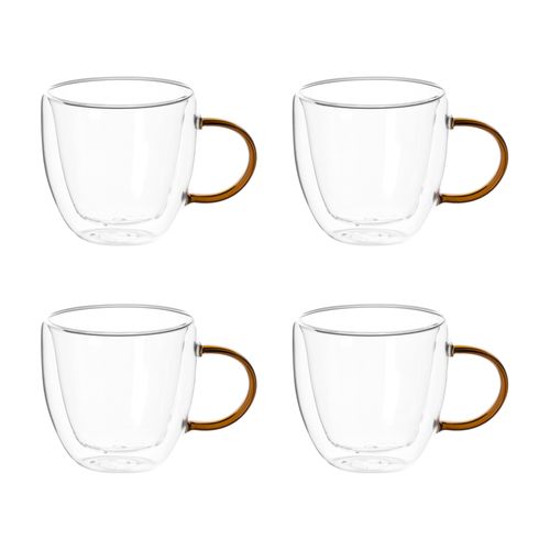 Set 4 Tazas para Café Doble Muro