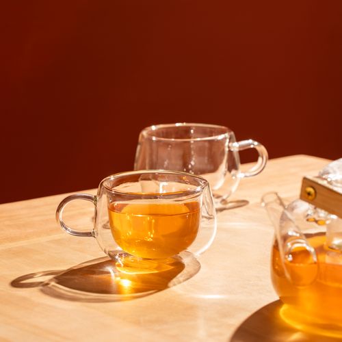 Mug Café de Vidrio Doble Muro 210 ml