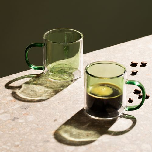 Mug Café de Vidrio Doble Muro 120 ml