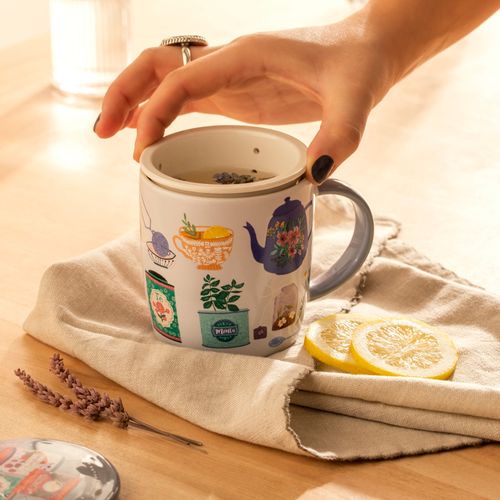 Mug Diseño de Cerámica con infusor 390 ml