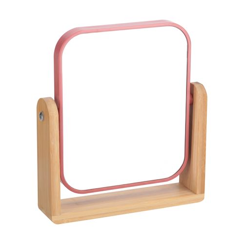 Espejo de Mesa con Base de Bambú 18x4,5x21 cm